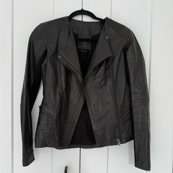 VEDA dali smooth leather jacket black - Picture 1 of 14